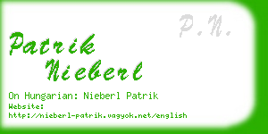 patrik nieberl business card